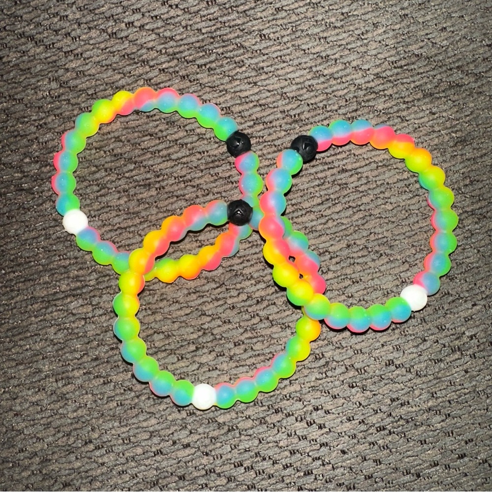 Lokai Multicolor Silicone Beaded Bracelets (Set of 3)